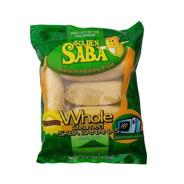 Golden Saba Whole Steamed Saba Bananas 454g