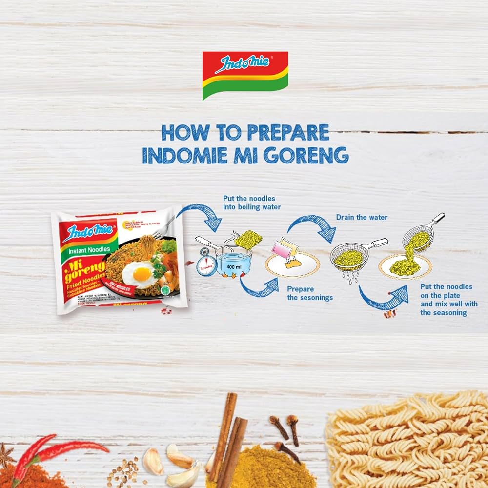 Mi Goreng Stir-Fry Hot & Spicy Noodles 80g
