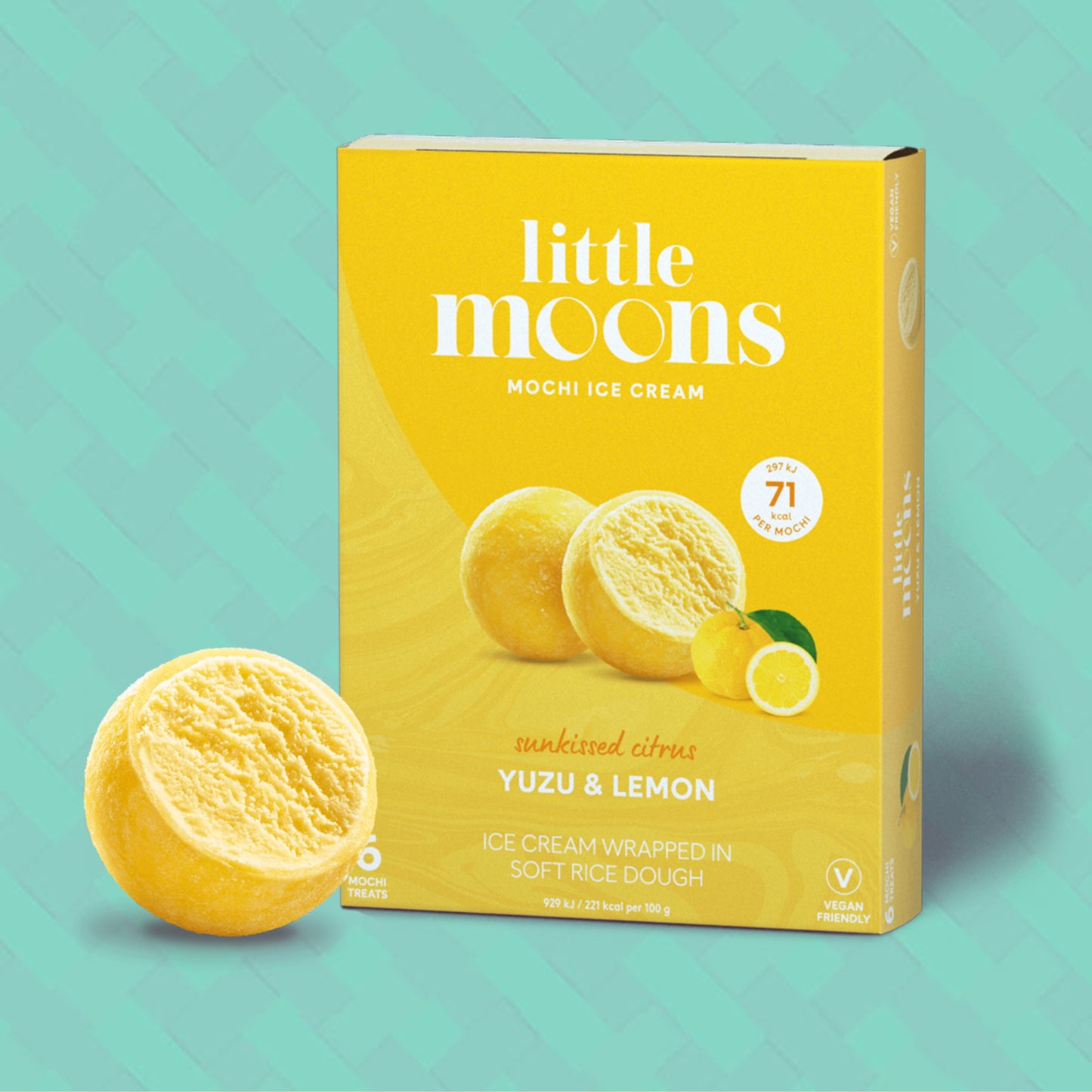 Little Moons Mochi Ice Cream Yuzu and Lemon (6 pieces) 192g