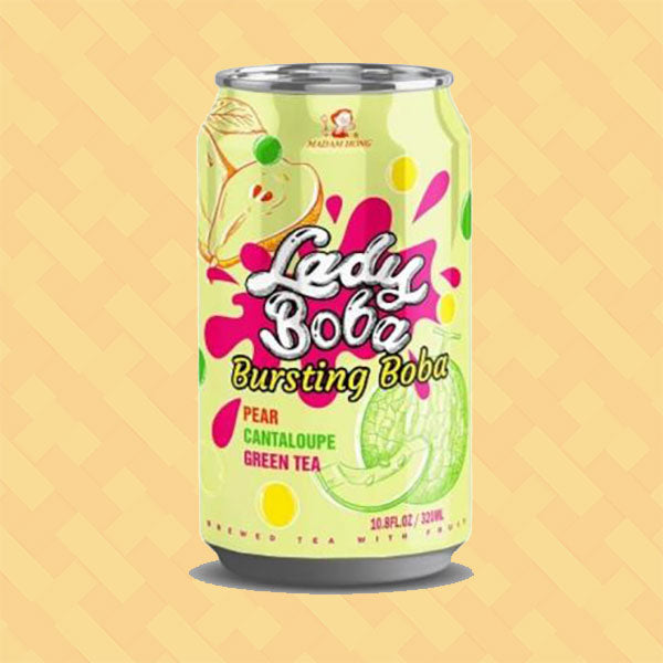 Madam Hong Lady Boba Bursting Boba Pear Cantaloupe/Melon Green Tea 320ml