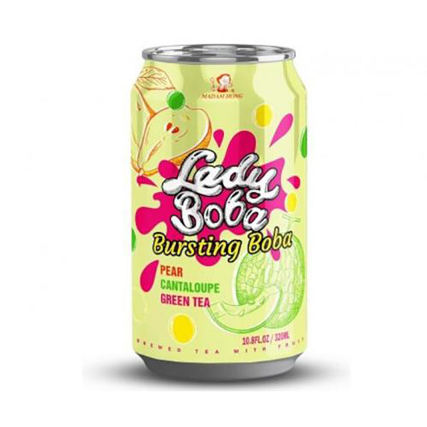 Madam Hong Lady Boba Bursting Boba Pear Cantaloupe/Melon Green Tea 320ml