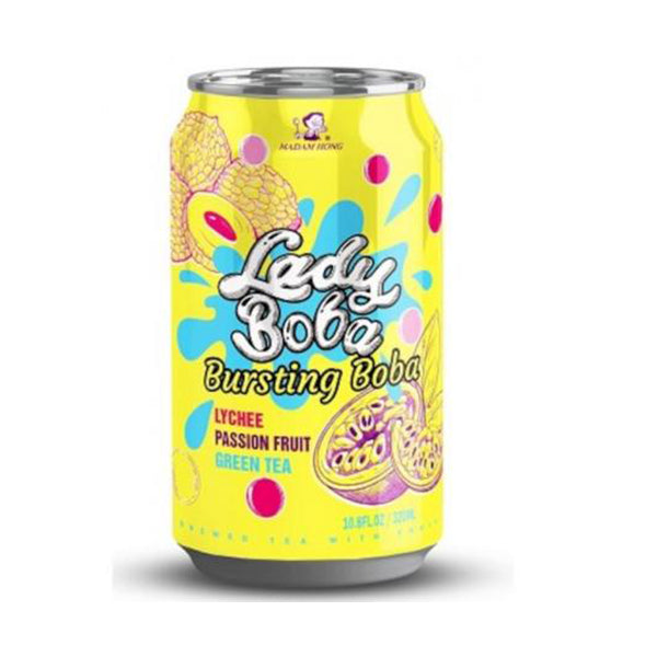 Madam Hong Lady Boba Bursting Boba Lychee Passion Fruit Green Tea 320ml