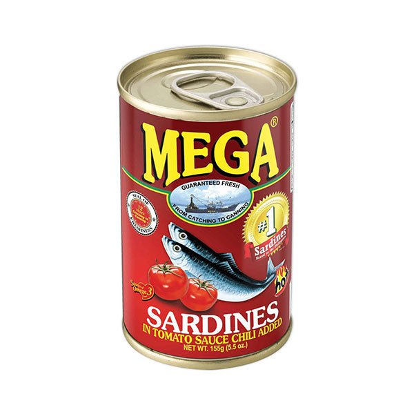 Mega Sardines in Tomato Sauce with Chili 155g