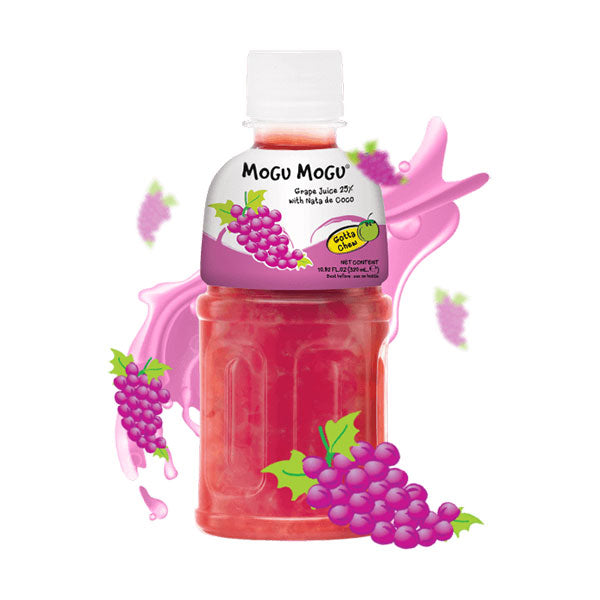 Mogu Mogu Grape Flavoured Drink with Nata de Coco 320ml