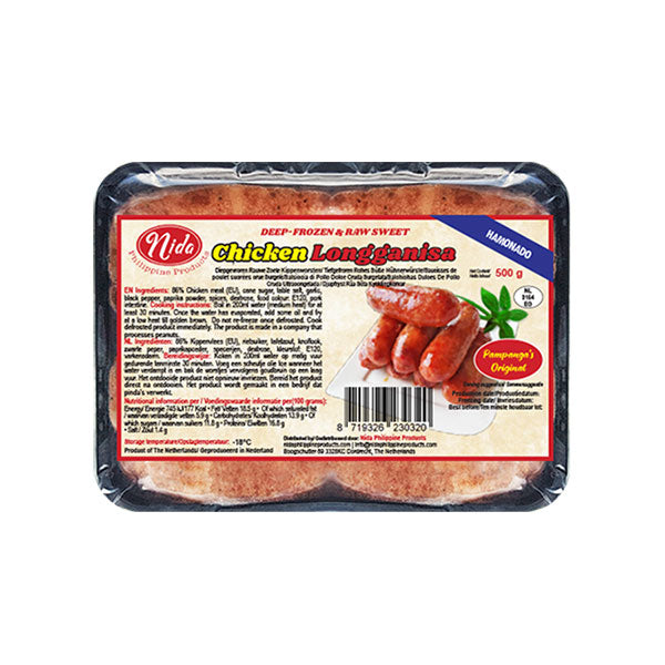 Nida Sweet Chicken Longganisa Hamonado 500g