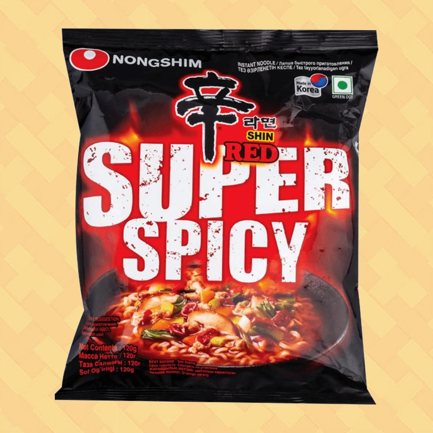 Nongshim Shin Red Super Spicy Instant Noodles 120g