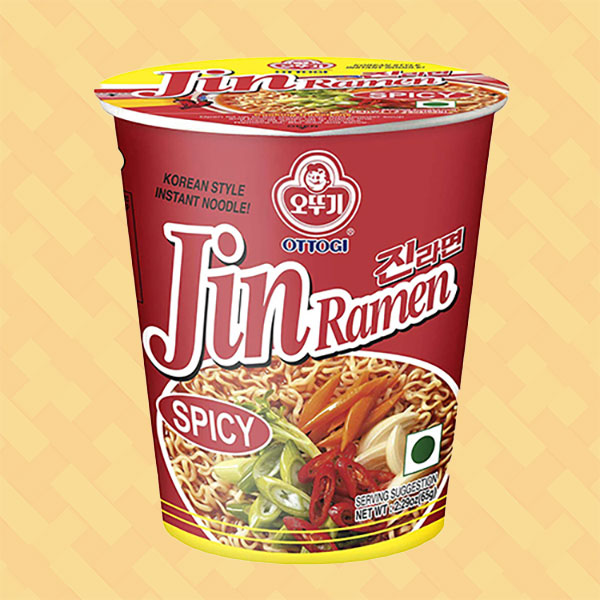 Ottogi Jin Ramen Instant Korean Noodles Spicy 65g
