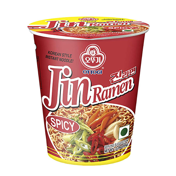 Ottogi Jin Ramen Instant Korean Noodles Spicy 65g