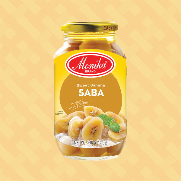 Monika Saba (Sweet Banana) in Extra Heavy Syrup 340g
