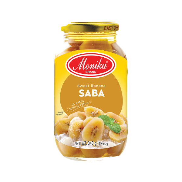 Monika Saba (Sweet Banana) in Extra Heavy Syrup 340g