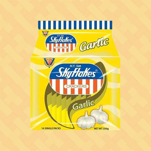 M. Y. San Skyflakes Crackers Garlic Flavor 250g