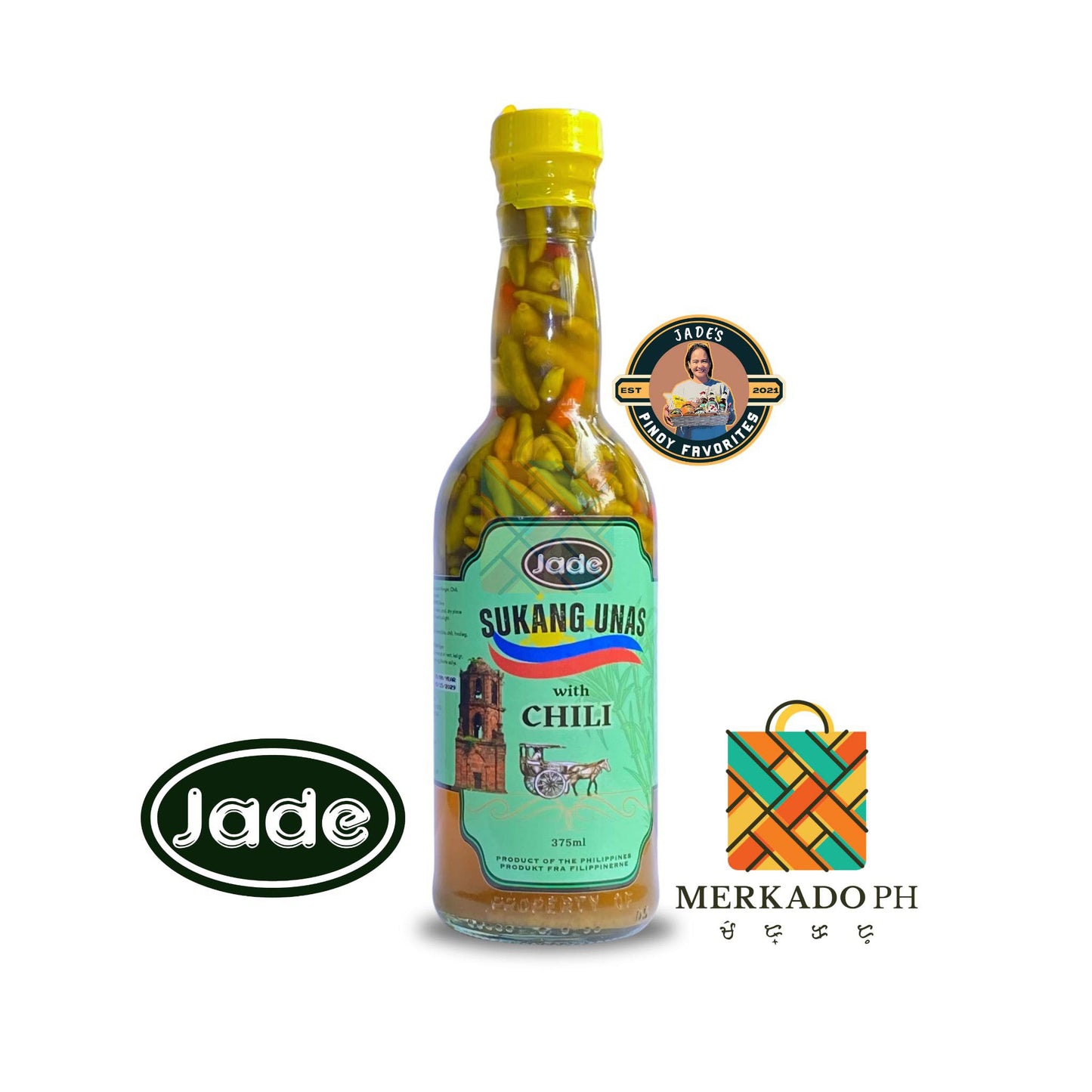 Jade's Pinoy Favorite Sukang Unas with Chili 375ml