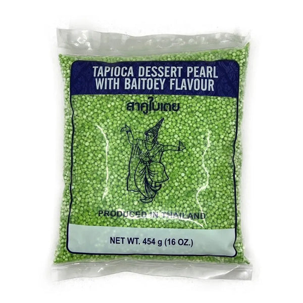 Thai Dancer Tapioca Pearls with Pandan Flavor (Small) 454g