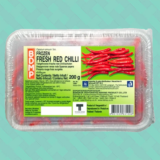 BDMP Frozen Fresh Red Chillis 200g