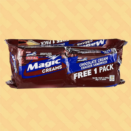 Jack 'n Jill Magic Creams Chocolate Cream Cracker Sandwich (28g x 11 packs) 308g