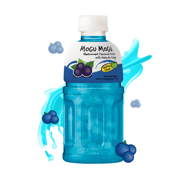 Mogu Mogu Blackcurrant Flavoured Drink with Nata de Coco 320ml