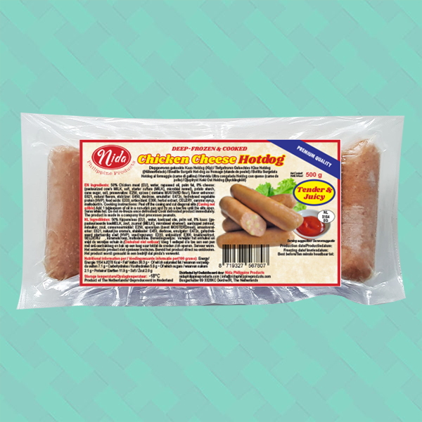 Nida Chicken Cheese Hotdog (9 sausages) 500g