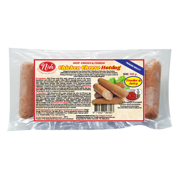 Nida Chicken Cheese Hotdog (9 sausages) 500g