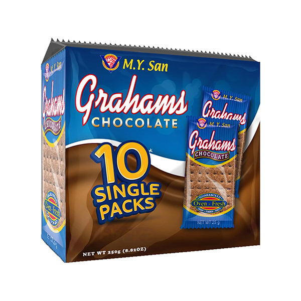 M. Y. San Grahams Chocolate 10-Single Packs 250g