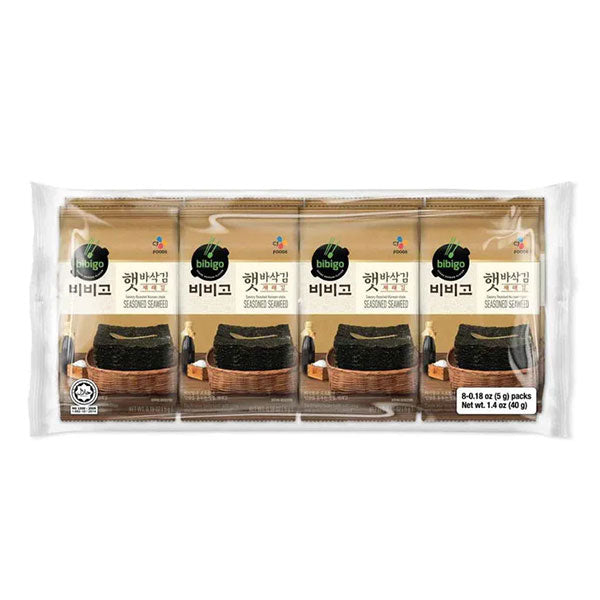 CJ Foods Bibigo Savory Roasted Korean Style Seasoned Seaweed 8-pack 40g