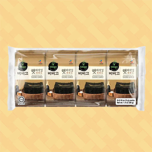 CJ Foods Bibigo Savory Roasted Korean Style Seasoned Seaweed 8-pack 40g