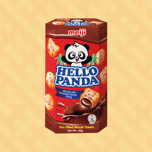 Meiji Hello Panda Biscuits with Chocolate Flavor Filling 50g