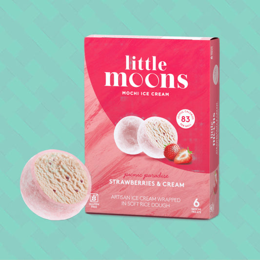 Little Moons Mochi Ice Cream Strawberries and Cream (6 pieces) 192g