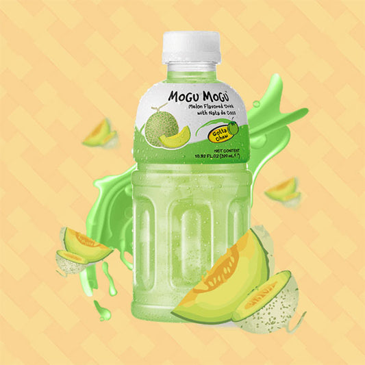 Mogu Mogu Melon Flavoured Drink with Nata de Coco 320ml