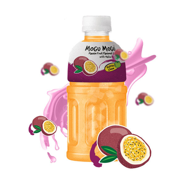 Mogu Mogu Passion Fruit Flavoured Drink with Nata de Coco 320ml