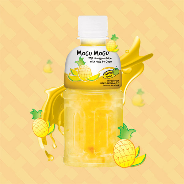 Mogu Mogu Pineapple Flavoured Drink with Nata de Coco 320ml