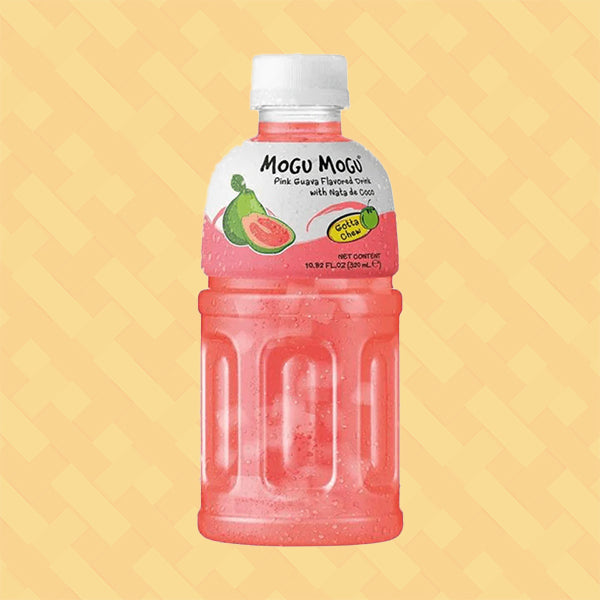 Mogu Mogu Pink Guava Flavoured Drink with Nata de Coco 320ml