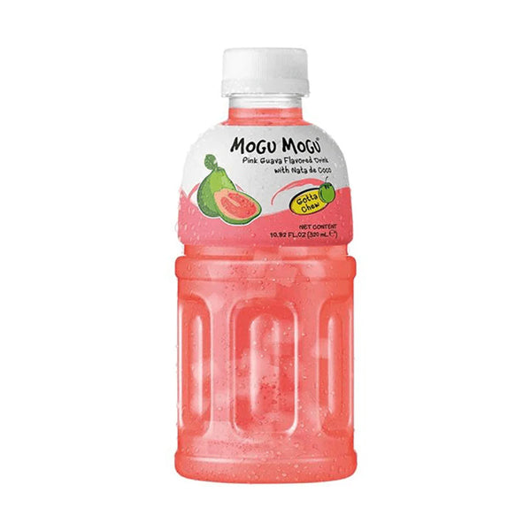 Mogu Mogu Pink Guava Flavoured Drink with Nata de Coco 320ml