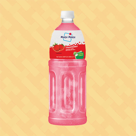 Mogu Mogu Strawberry Flavoured Drink with Nata de Coco 1l