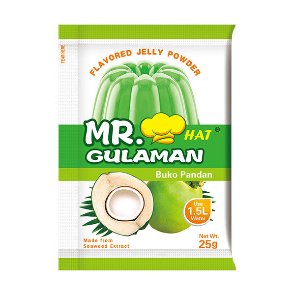 Mr. Hat Gulaman Buko Pandan Flavor 25g