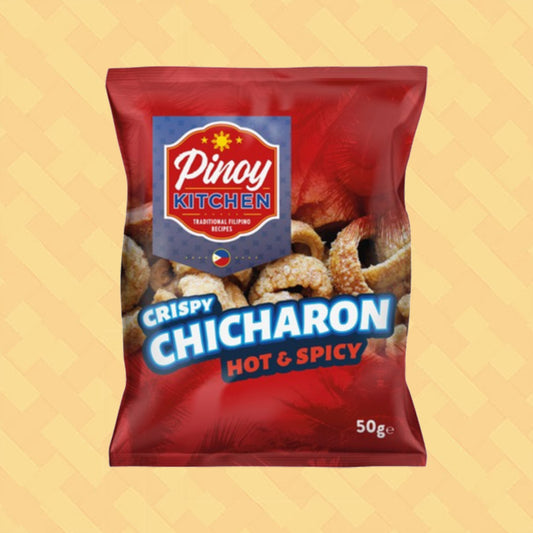 Pinoy Kitchen Crispy Chicharon Hot and Spicy 50g